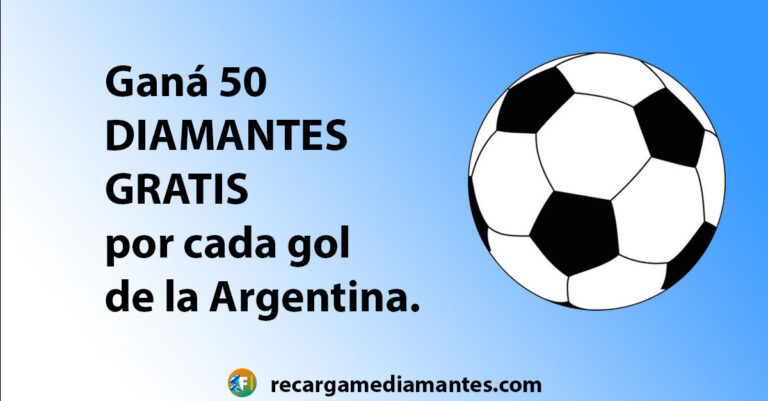 Gana 50 diamantes en Free Fire por cada Gol de Argentina